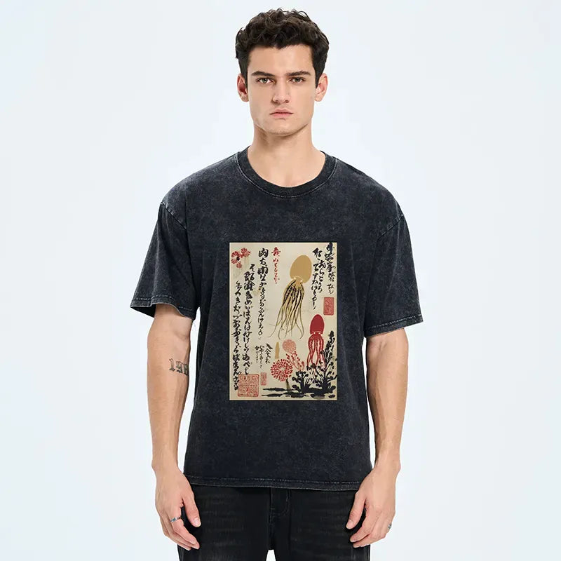 Washed Unisex Cotton T-Shirt for Summer