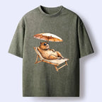 Washed Capybara T-Shirt for Summer