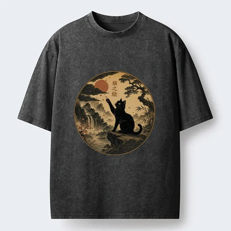 Kyoto Lion Cat Tee for Streetwear