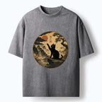Kyoto Lion Cat Tee for Streetwear