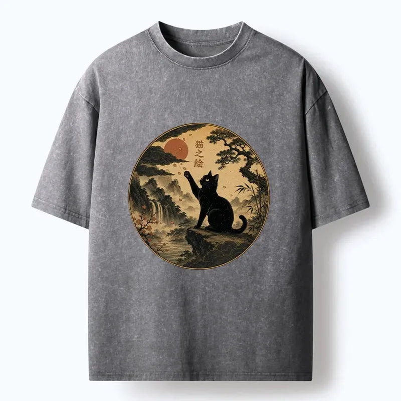 Kyoto Lion Cat Tee for Streetwear