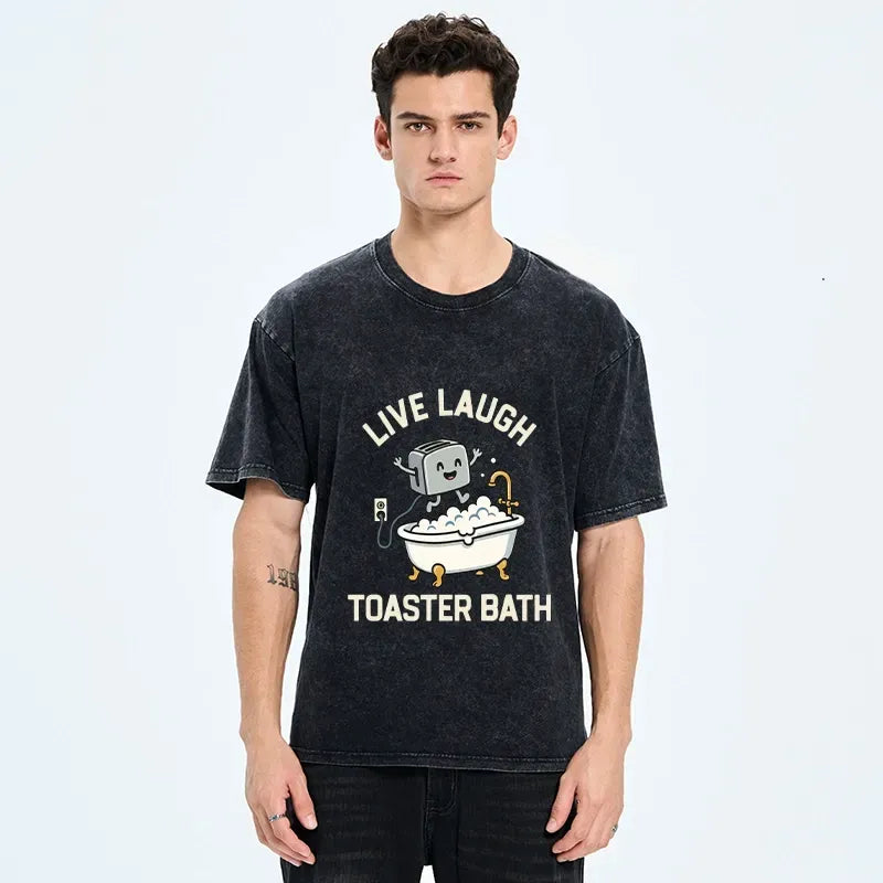 Kyoto-Lion The Toaster That Loves Bubble Bath Washed T-Shirt