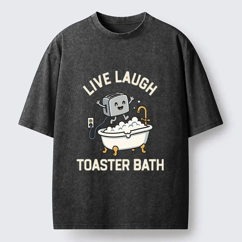 Kyoto-Lion The Toaster That Loves Bubble Bath Washed T-Shirt
