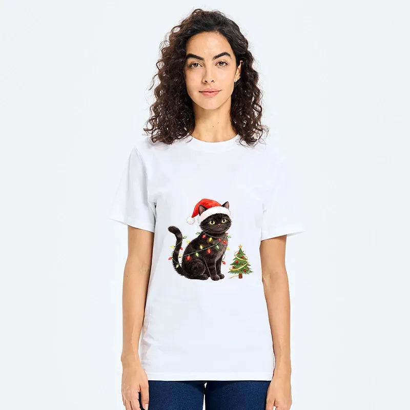 Kyoto-Lion Xmas Cat Charm Classic T-Shirt