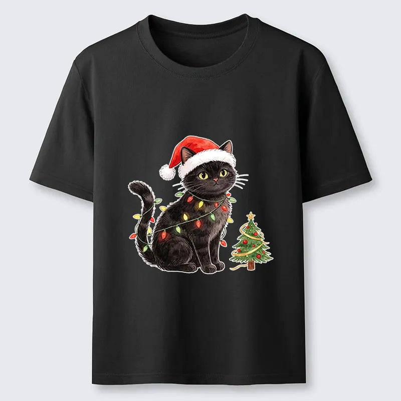 Kyoto-Lion Xmas Cat Charm Classic T-Shirt