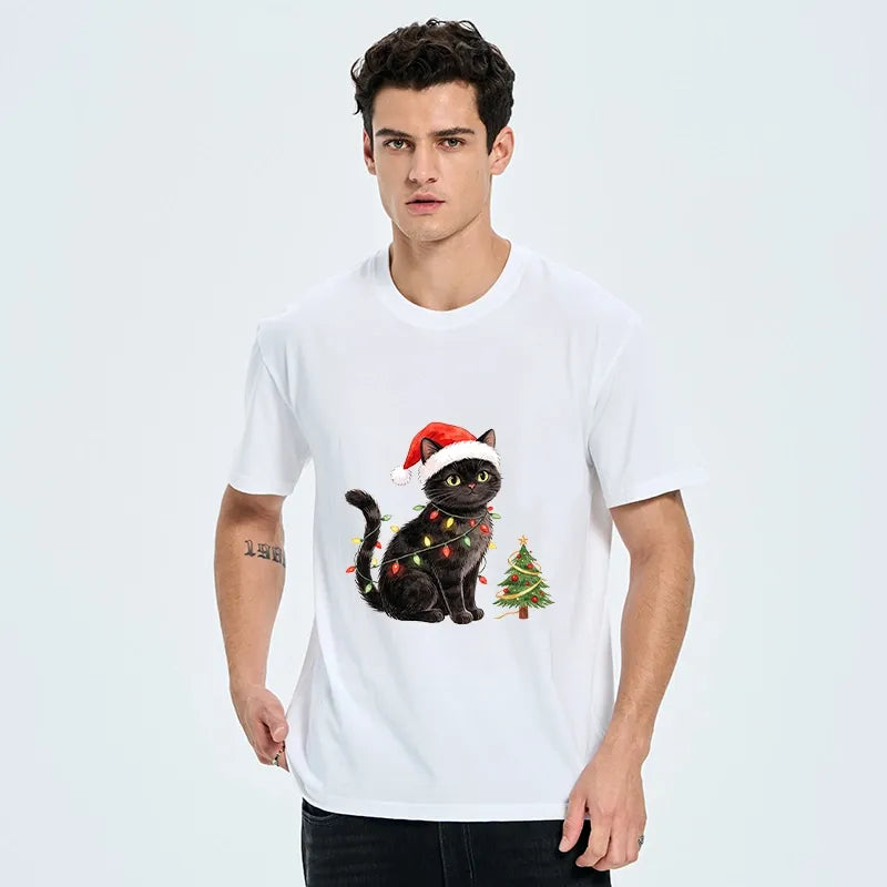 Kyoto-Lion Xmas Cat Charm Classic T-Shirt