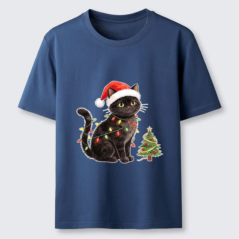Kyoto-Lion Xmas Cat Charm Classic T-Shirt