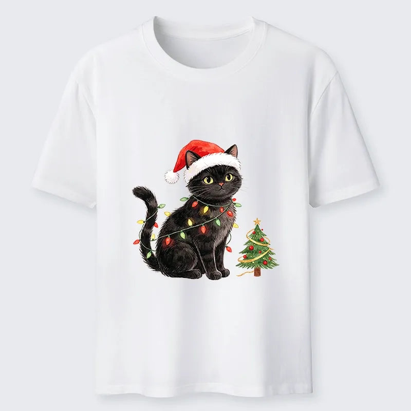 Kyoto-Lion Xmas Cat Charm Classic T-Shirt