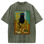 Van Gogh Cat T-Shirt Trending
