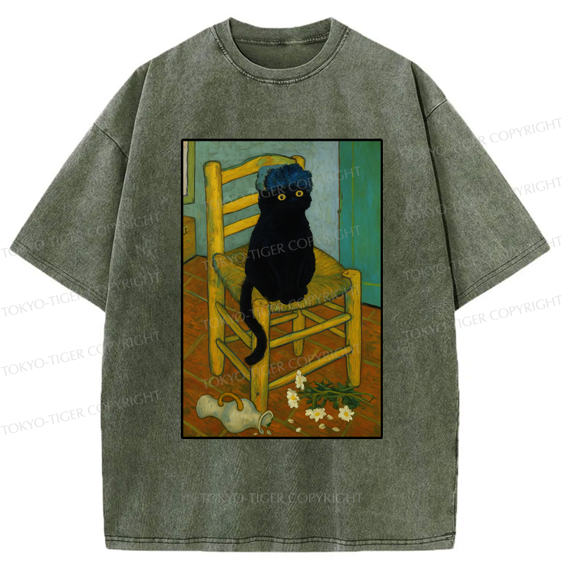 Van Gogh Cat T-Shirt Trending