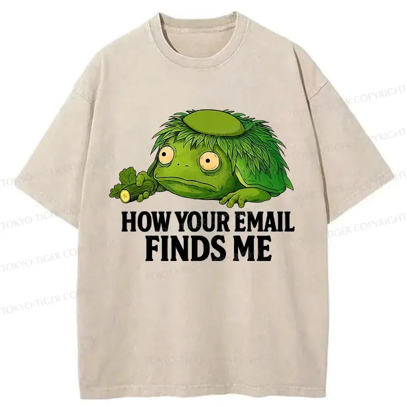 Kyoto-Lion How Your Email Finds Me Washed T-Shirt
