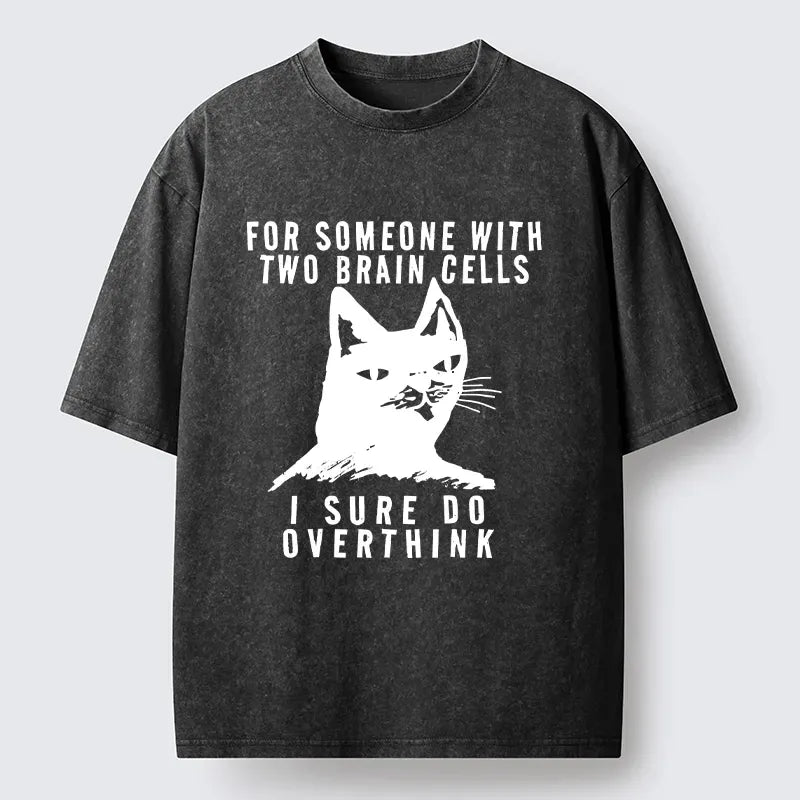 Overthinking Cat T-Shirt Casual Gift Idea