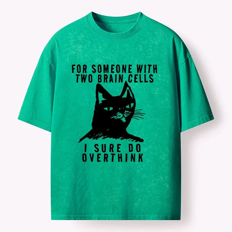 Japanese Washed Cat T-Shirt for Daily Wear