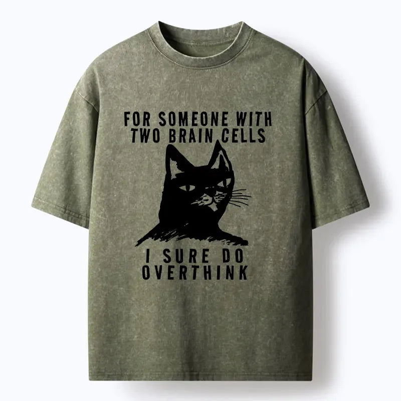 Overthinking Cat T-Shirt Casual Gift Idea