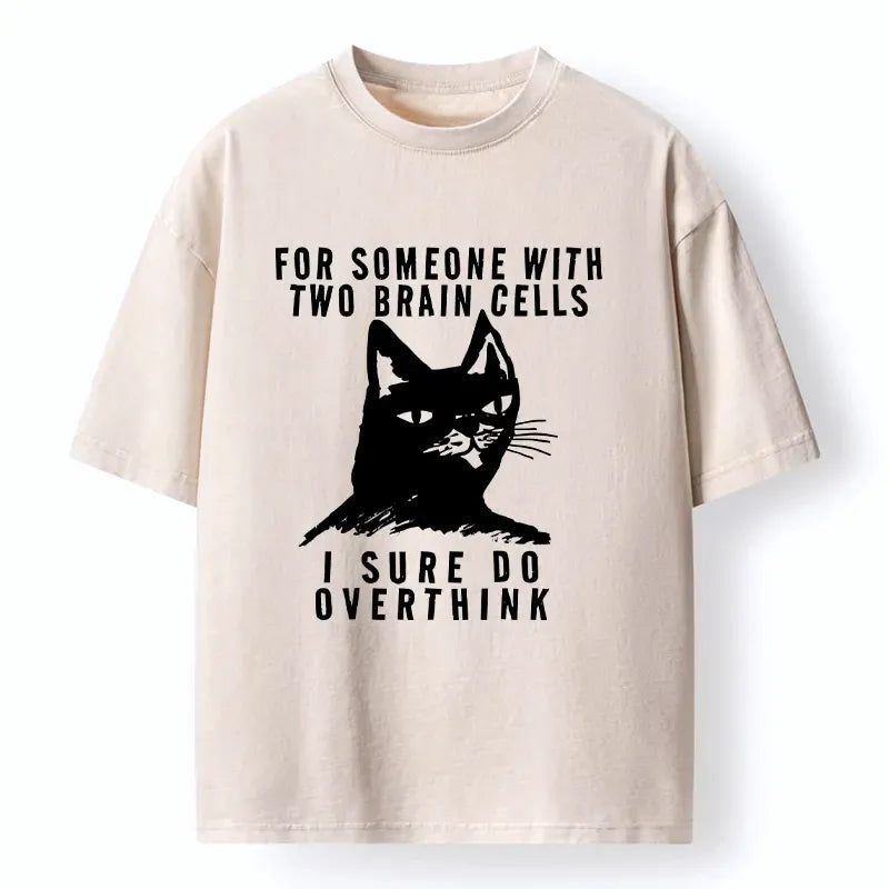 Overthinking Cat T-Shirt Casual Gift Idea