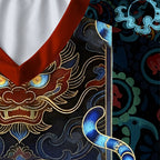 Kyoto-Lion Forge Yourself Azure Tiger Paneled Long Sleeve Jersey