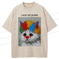 Vintage Washed Cat T-Shirt for Daily Wear