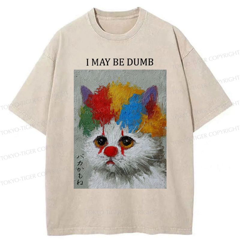 Vintage Washed Cat T-Shirt for Daily Wear