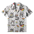 Kyoto-Lion Pride Raccoon Aloha Japanese Hawaiian Shirt