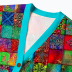 Colorful Geometry Cardigan for Daily Wear