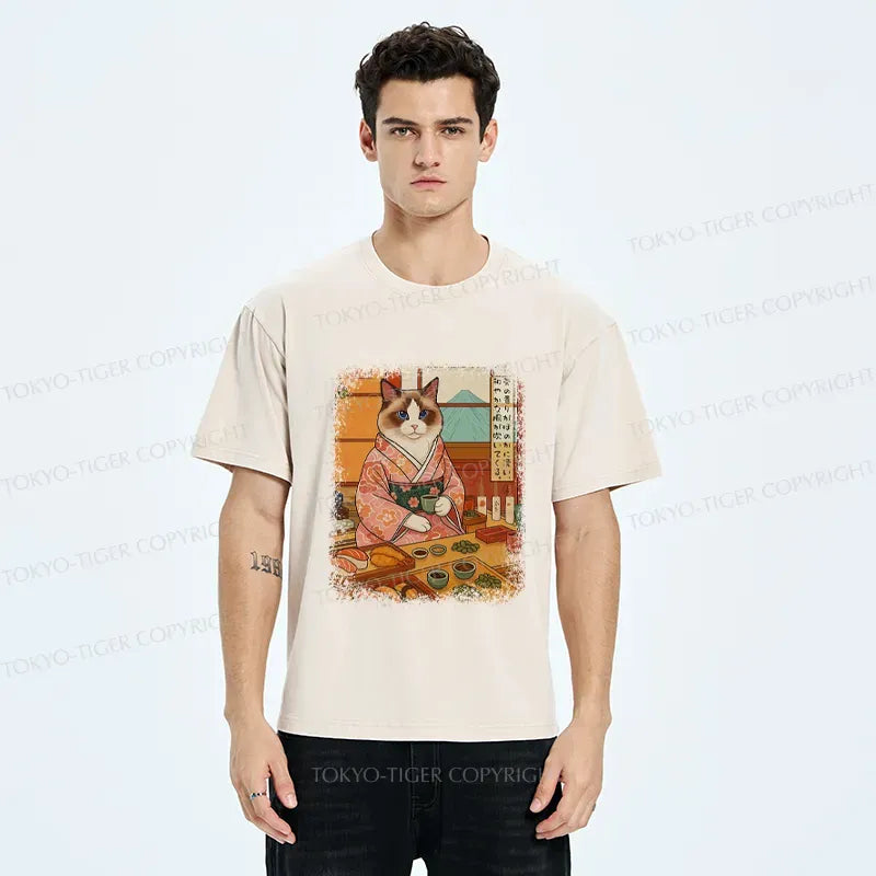 Japanese Ukiyo-e Cat Princess T-Shirt