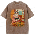 Japanese Ukiyo-e Cat Princess T-Shirt