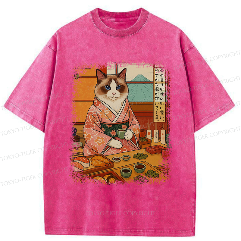 Japanese Ukiyo-e Cat Princess T-Shirt