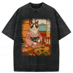 Japanese Ukiyo-e Cat Princess T-Shirt