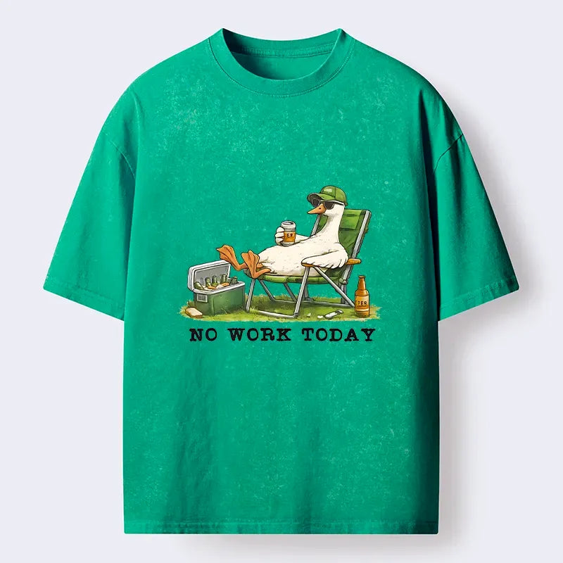 Kyoto-Lion Resting Duck Washed T-Shirt