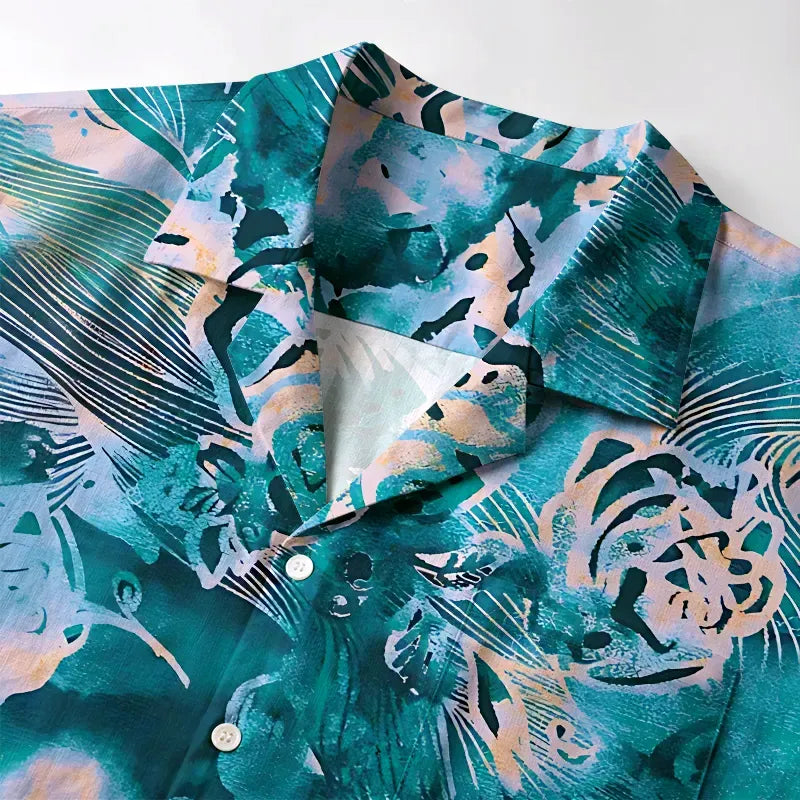 Blue Hawaiian Shirt for Beach Vacation