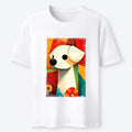 Japanese Abstract Color Block Tee for Streetwear
