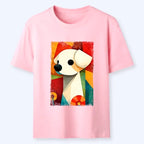 Retro Puppy Art T-Shirt for Summer