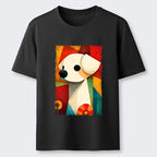 Retro Puppy Art T-Shirt for Summer