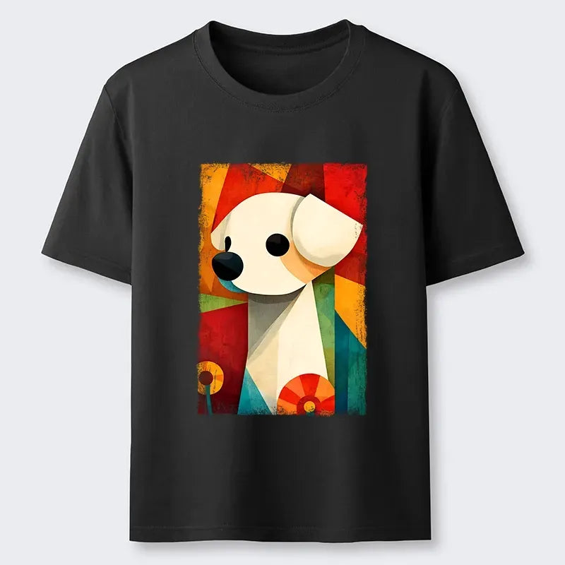 Retro Puppy Art T-Shirt for Summer