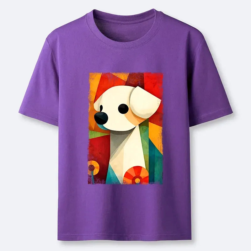 Retro Puppy Art T-Shirt for Summer
