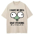 Kyoto-Lion Silly Frog At Work Washed T-Shirt
