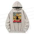 Japanese Retro Cat Pasta Hoodie with Washed Finish