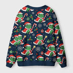Kyoto-Lion Christmas Frog Ugly Cardigan Sweater