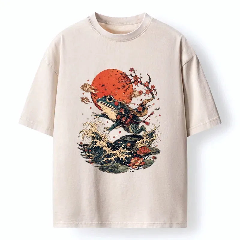 Cool Japanese Frog T-Shirt Trending Item