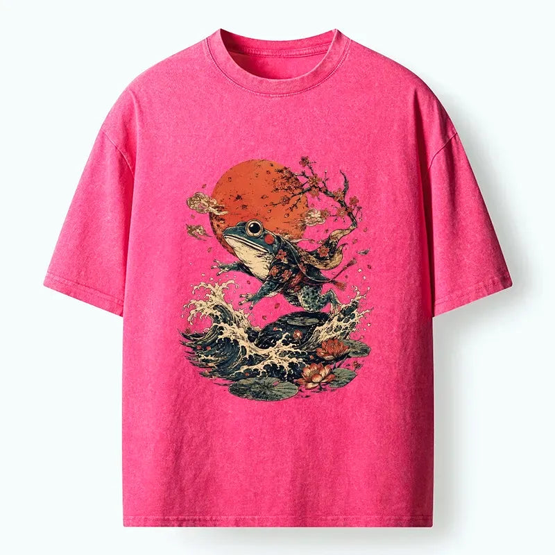 Cool Japanese Frog T-Shirt Trending Item