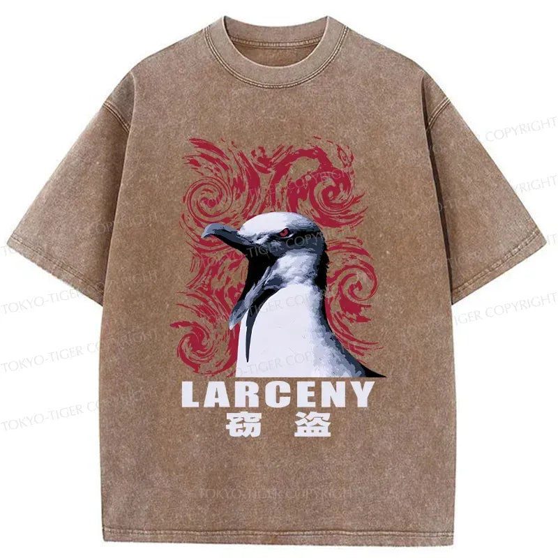 Kyoto-Lion Stealing Seagull Washed T-Shirt
