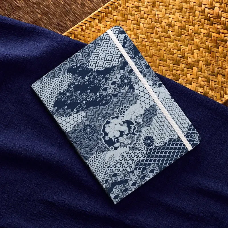 Kyoto-Lion Elegant Floral Waves Notebook