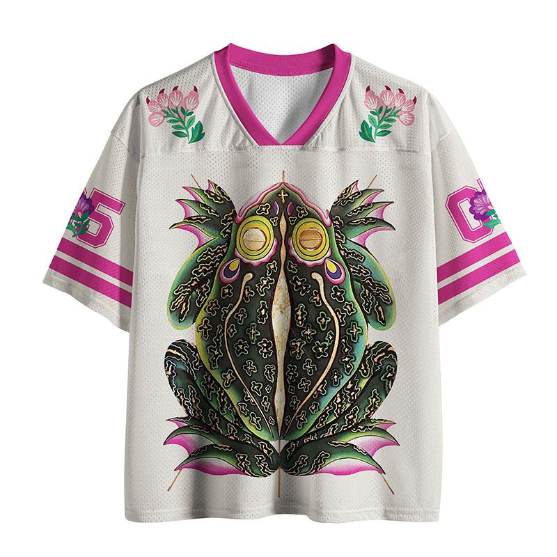 Japanese Kyoto Lion Lucky Frog Mesh Jersey