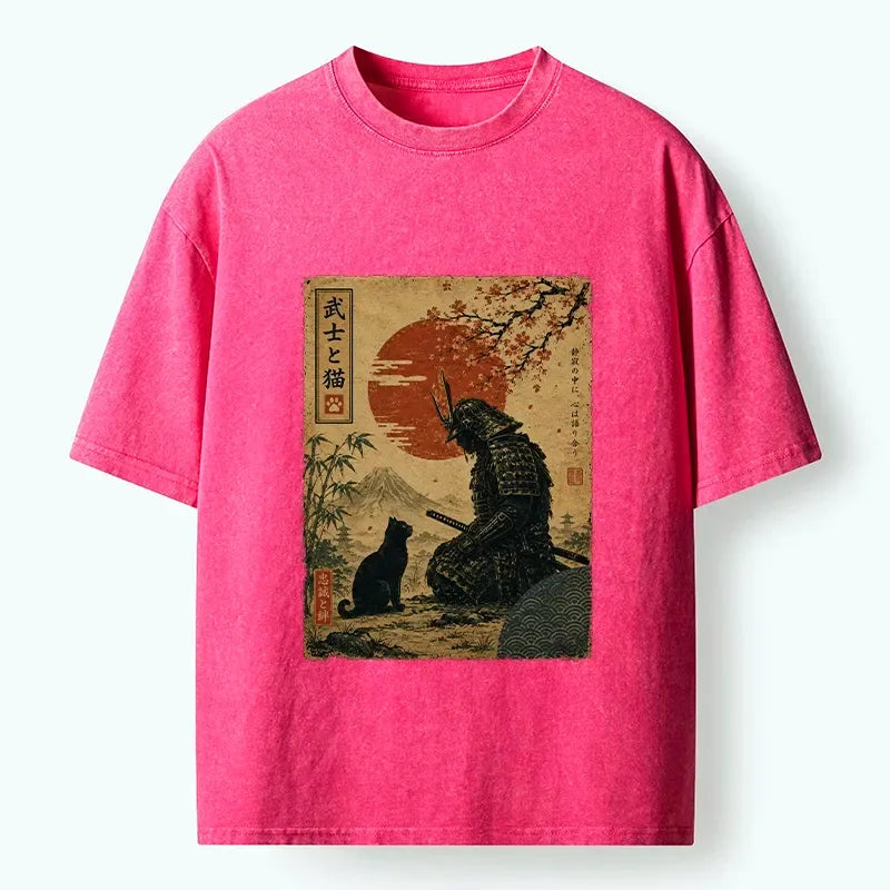 washed black cat mountain tee