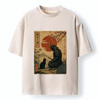 washed black cat mountain tee