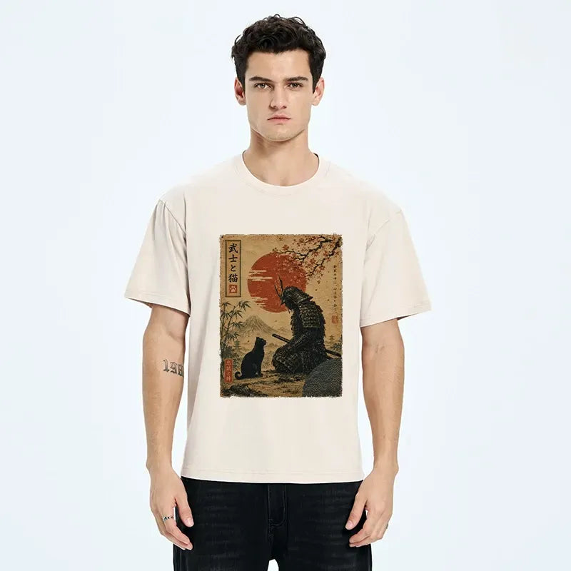 washed black cat mountain tee