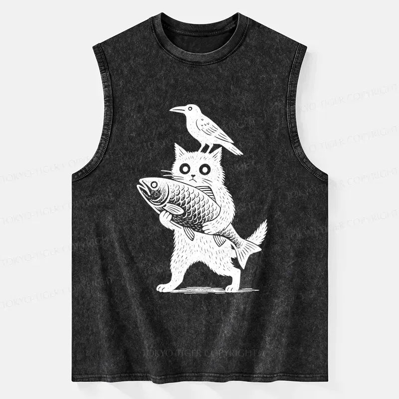 Japanese Kyoto Lion Funny Animal Tank Top