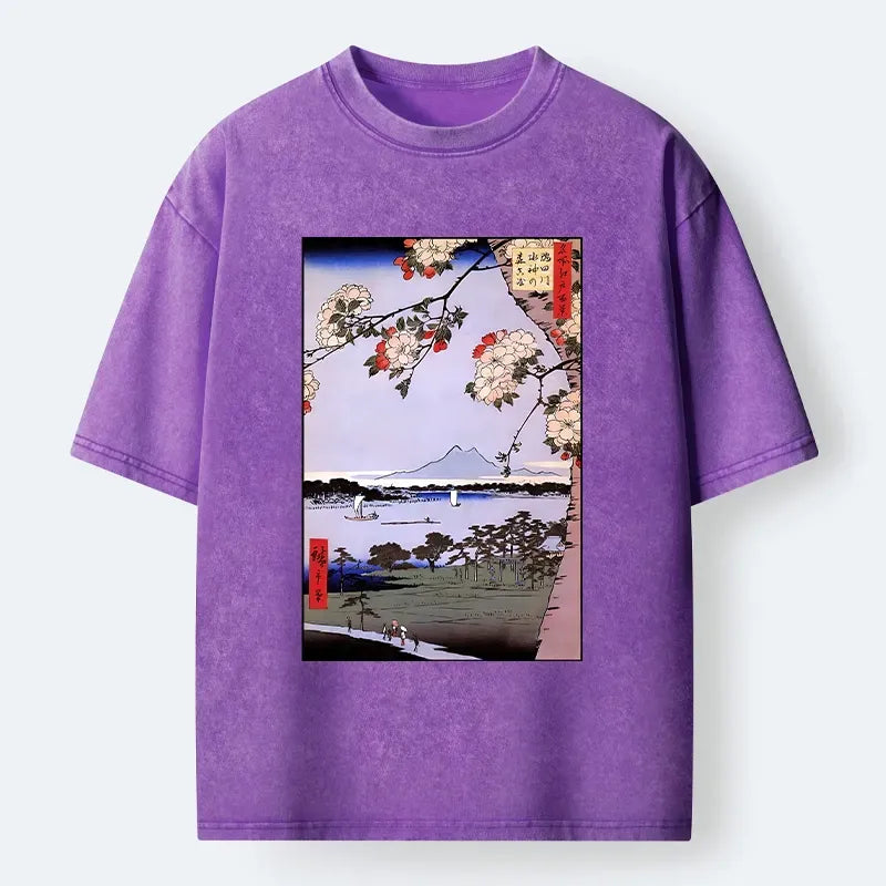 Vintage Japanese Sakura T-Shirt for Daily Wear