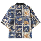 Marine Life Collage Haori Soft Comfortable