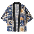Marine Life Collage Haori Soft Comfortable